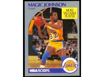 1990 NBA Hoops Magic Johnson Most Valuable Player #157 Los Angeles Lakers HOF