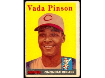 1958 Topps Baseball Vada Pinson #420 Cincinnati Redlegs Vintage