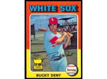 1975 Topps Baseball Bucky Dent All-star Rookie Cup #299 Chicago White Sox Vintage