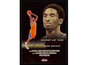 1998 NBA Hoops Basketball Kobe Bryant 'pump Up The Jam' #4 Los Angeles Lakers HOF