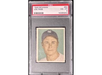 1949 Bowman Baseball # 82 Joe Page PSA 4 NY Yankees