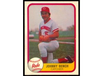 1981 Fleer Baseball Johnny Bench #196 Cincinnati Reds Vintage HOF