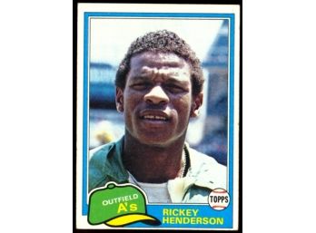 1981 Topps Baseball Rickey Henderson #261 Oakland Athletics Vintage HOF