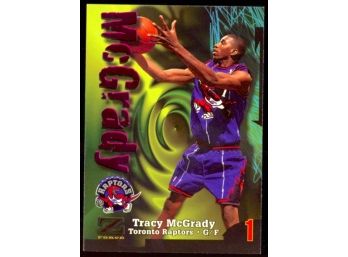 1997 Skybox Z-force Basketball Tracy McGrady Rookie Card #172 Toronto Raptors RC Legend