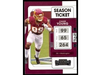 2021 Contenders Football Chase Young Season Ticket #100 Washington Football Team