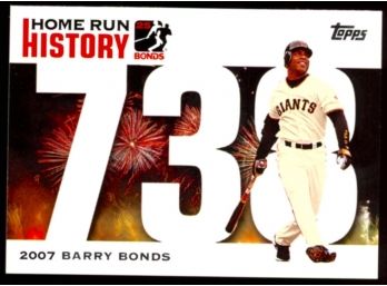 2007 Topps Baseball Barry Bonds Home Run History #738 Pittsburgh Pirates