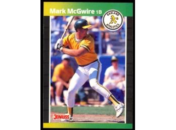 1989 Donruss Baseball Mark McGwire #95 Oakland Athletics HOF