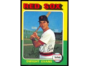 1975 Topps Baseball Dwight Evans #255 Boston Red Sox Vintage