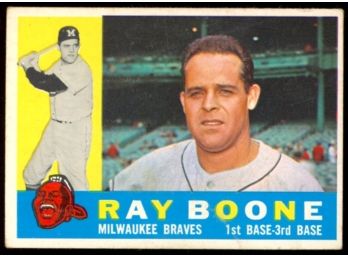 1960 Topps Baseball Ray Boone #281 Milwaukee Braves Vintage