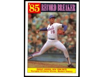 1986 Topps Baseball Dwight Gooden 1985 Record Breaker #202 New York Mets