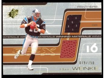 2001 Upper Deck SPx Football Chris Weinke Winning Materials /750 #WM-cW Carolina Panthers