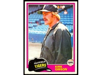 1981 Topps Baseball Kirk Gibson Rookie Card #315 Detroit Tigers RC Vintage