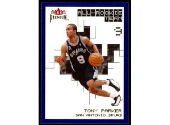 2002 Fleer Premium Basketball Tony Parker All-rookie Team #18 San Antonio Spurs