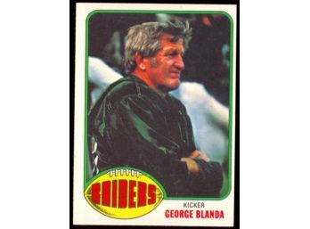 1976 Topps Football George Blanda #355 Oakland Raiders Vintage