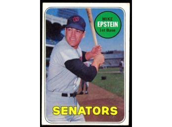 1969 Topps Baseball Mike Epstein White Letter Name #461 Washington Senators Vintage