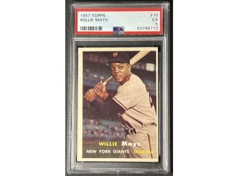 1957 Topps #10 Willie Mays PSA 5 EX