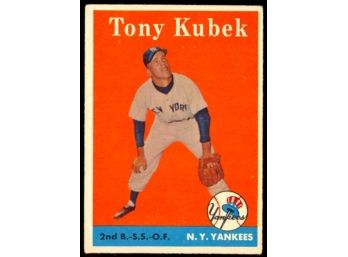 1958 Topps Baseball Tony Kubek #393 New York Yankees Vintage