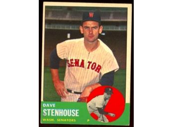 1963 Topps Baseball Dave Stenhouse #263 Washington Senators Vintage