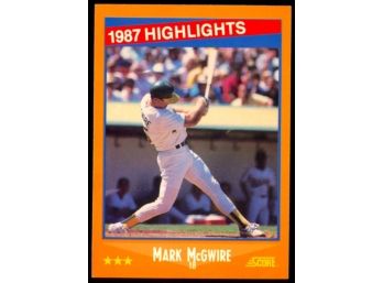 1988 Score Baseball Mark McGwire 1987 Highlights #659 Oakland Athletics HOF