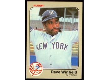 1983 Fleer Baseball Dave Winfield #398 New York Yankees Vintage HOF