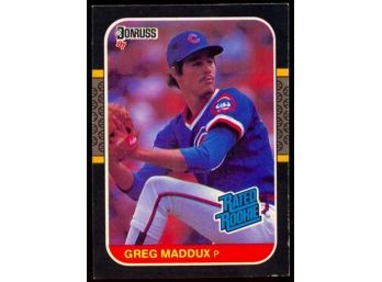 1987 Donruss Baseball Greg Maddux Rated Rookie #36 Chicago Cubs RC