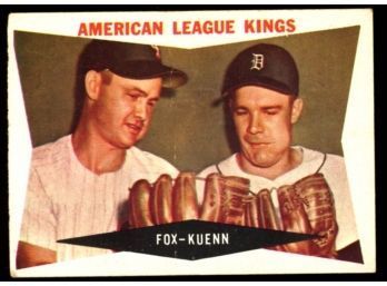 1960 TOPPS BASEBALL #429 American League Kings Nellie Fox & Harvey Kuenn