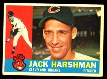 1960 TOPPS BASEBALL JACK HARSHMAN #112 CLEVELAND INDIANS VINTAGE