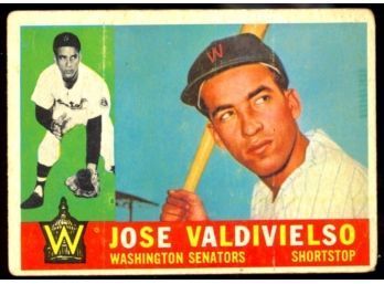 1960 TOPPS BASEBALL JOSE VALDIVIELSO #527 WASHINGTON SENATORS VINTAGE