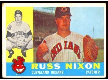 1960 TOPPS BASEBALL RUSS NIXON #36 CLEVELAND INDIANS VINTAGE