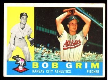 1960 TOPPS BASEBALL BOB GRIM #78 KANSAS CITY ATHLETICS