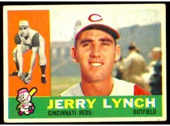 1960 TOPPS BASEBALL JERRY LYNCH #198 CINCINNATI REDS VINTAGE