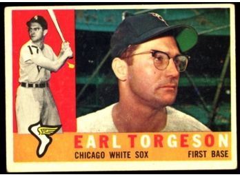 1960 TOPPS BASEBALL EARL TORGESON #299 CHICAGO WHITE SOX