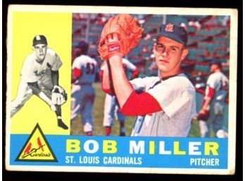 1960 TOPPS BASEBALL BOB MILLER #101 ST LOUIS CARDINALS