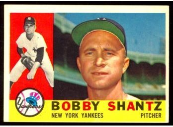 1960 TOPPS BASEBALL BOBBY SHANTZ #315 NEW YORK YANKEES VINTAGE