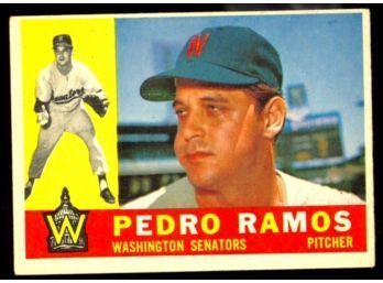 1960 TOPPS BASEBALL PEDRO RAMOS #175 WASHINGTON SENATORS VINTAGE