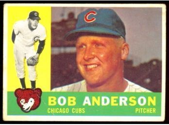 1960 TOPPS BASEBALL BOB ANDERSON #412 CHICAGO CUBS VINTAGE