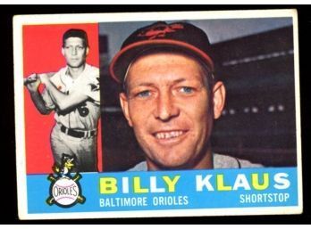 1960 TOPPS BASEBALL #406 BILLY KLAUS