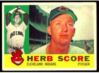 1960 TOPPS BASEBALL HERB SCORE #360 CLEVELAND INDIANS VINTAGE