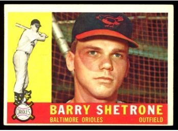 1960 TOPPS BASEBALL BARRY SHETRONE #348 BALTIMORE ORIOLES