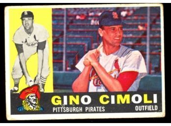 1960 TOPPS BASEBALL GINO CIMOLI #58 PITTSBURGH PIRATES