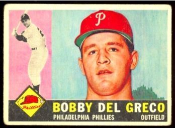 1960 TOPPS BASEBALL BOBBY DEL GRECO #486 PHILADELPHIA PHILLIES VINTAGE