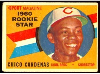 1960 TOPPS BASEBALL CHICO CARDENAS ROOKIE STAR #119 CINCINATTI REDS RC VINTAGE