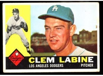 1960 TOPPS BASEBALL CLEM LABINE #29 LOS ANGELES DODGERS