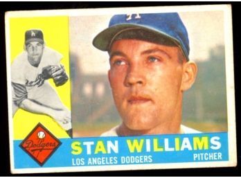 1960 TOPPS BASEBALL STAN WILLIAMS #278 LOS ANGELES DODGERS VINTAGE