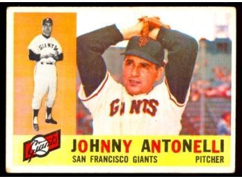 1960 TOPPS BASEBALL JOHNNY ANTONELLI #80 SAN FRANCISCO GIANTS VINTAGE