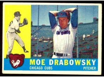 1960 TOPPS BASEBALL MOE DRABOWSKY #349 CHICAGO CUBS VINTAGE