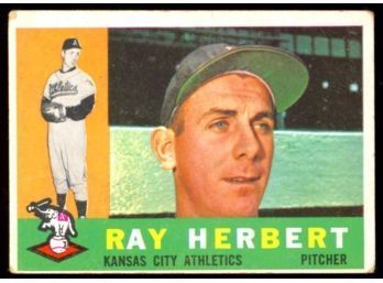 1960 TOPPS BASEBALL RAY HERBERT #252 KANSAS CITY ATHLETICS VINTAGE