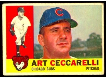 1960 TOPPS BASEBALL ART CECCARELLI #156 CHICAGO CUBS VINTAGE