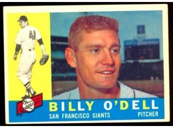 1960 TOPPS BASEBALL BILLY O'DELL #303 SAN FRANCISCO GIANTS VINTAGE