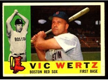 1960 TOPPS BASEBALL VIC WERTZ #111 BOSTON RED SOX VINTAGE